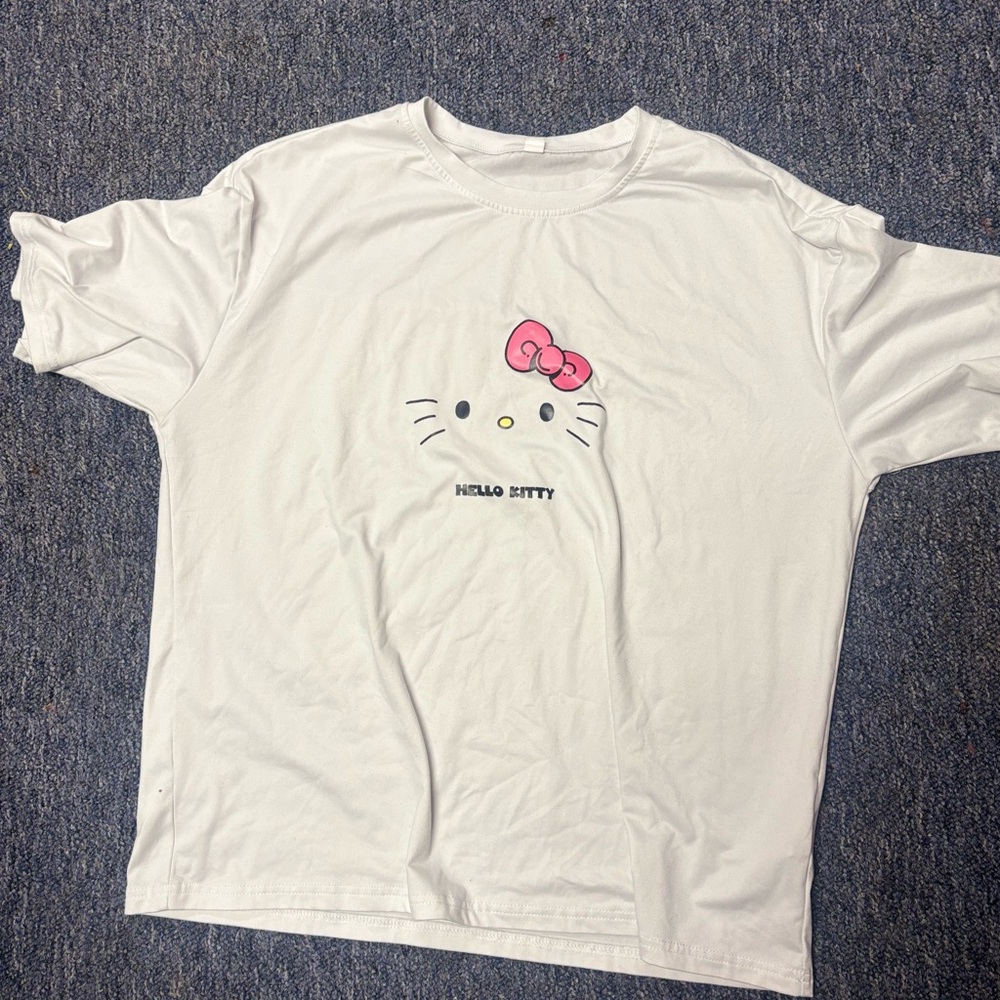Hello Kitty Pink and White Short Sleeve Tee